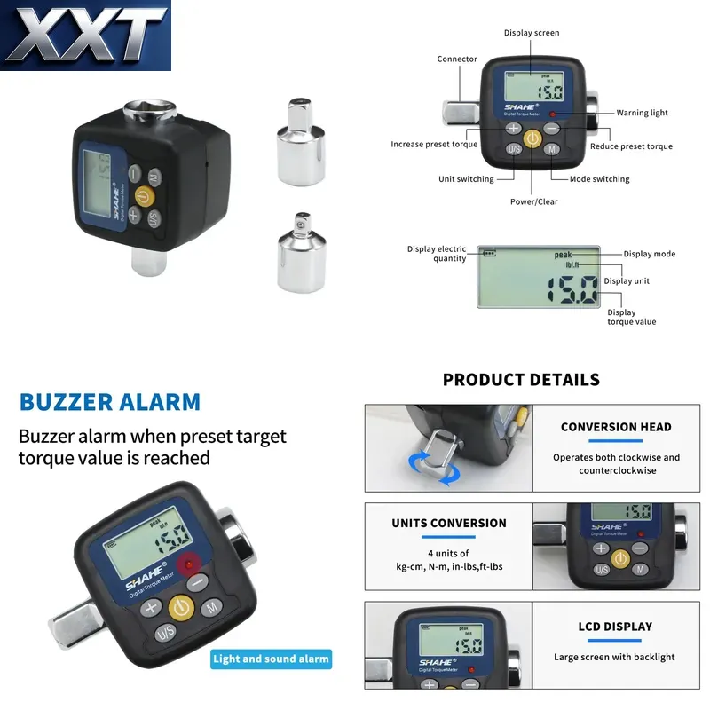 Electronics Repair Tools - XXT Shahe Digitale Momentsleuteladapter Elektronisch Momentsleutelgereedschap